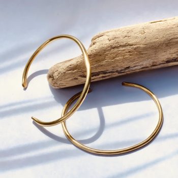 jonc bracelet manchette lisse laiton fait a la main au Maroc Ma Jungle Family