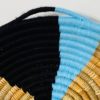 plateau panier murale decoration fibre naturelle et laine bleu noire caramel Ma Jungle Family