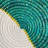plateau panier murale decoration fibre naturelle et laine green white blanc vert doré Ma Jungle Family