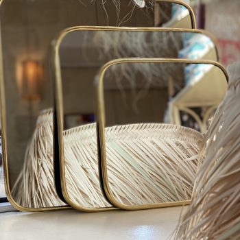 miroir carré laiton bord fin maroc fait main handmade Ma Jungle Family