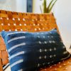 housse de coussin indigo bogolan bleu nuit motif africain mali dehoussable Ma Jungle Family