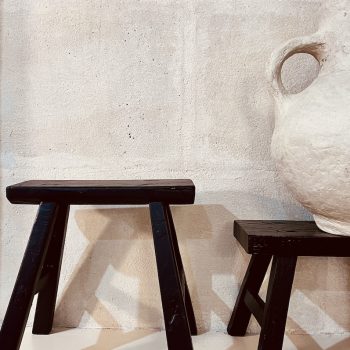 tabouret en orme vintage noire ethnique boheme chic Ma Jungle Family artisanat chine