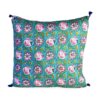 housse de coussin lotus fuschia blanc coton indien jaipur blockprint vert emeraude vert amande Ma Jungle Family