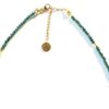 collier ras de cou bleu canard vert perles dorées plaquées or perles à facettes made in france fabrique en france creatrice de bijoux bracelet plaque or Ma Jungle Family