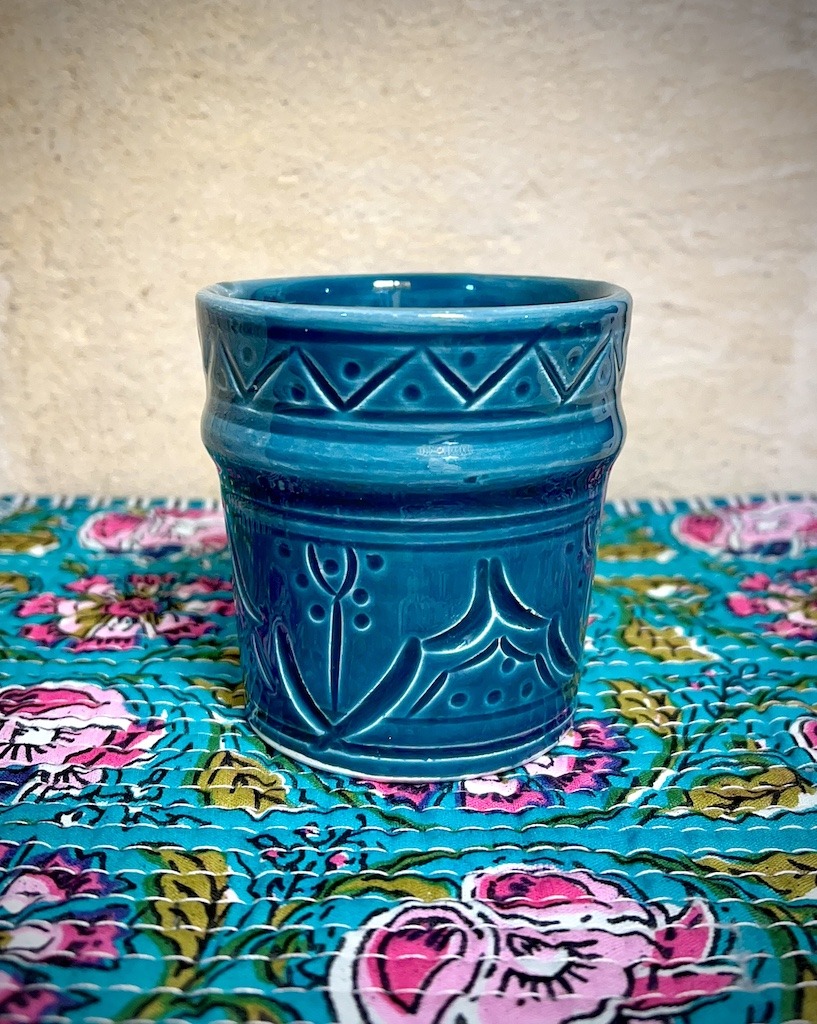 tasse beldi en ceramique beu canard fabriques à la main au maroc gravure Ma Jungle Family chabichic