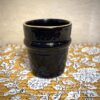 tasse beldi en ceramique noire et or 12 carats fabriques à la main au maroc gravure Ma Jungle Family chabichic