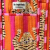 Gand cabas sac molletonne matelasse coton safran bleu fleuri sac a langer kaki violet Inde blockprint Ma jungle Family sac de plage, valise cabine marine fleurs rouges dahlia, vert Frida Kahlo, corail, motif japonais, léopard rose, rouge, guinguette, vintage, pique nique, nappe à carreaux, bleu marine, tigres orangés rayés. fermeture éclaire, poche intérieure et extérieure, doublure rayée