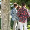Veste matelassée, Coton indien, Fait main, Surpiqure artisanale, Confort, Chaleur, Vêtements ethniques, Mode durable, Vêtements faits à la main, Ma Jungle Family, violet, marine et dahlia rouge