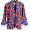 Veste matelassée, Coton indien, Fait main, Surpiqure artisanale, Confort, Chaleur, Vêtements ethniques, Mode durable, Vêtements faits à la main, Ma Jungle Family, violet, marine et dahlia rouge