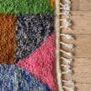 tapis marocain berbère béni ouarain laine naturelle blanc design losange décoration Ma Jungle Family Vert sapin azylal mrirt Coloré multicolore
