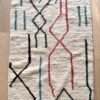 tapis marocain berbère béni ouarain laine naturelle blanc design losange décoration Ma Jungle Family Vert sapin azylal mrirt orange Rose turquoise