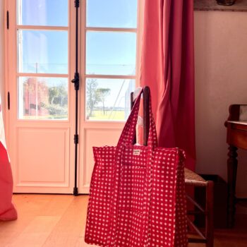 Gand cabas sac molletonne matelasse coton safran bleu fleuri sac a langer kaki violet Inde blockprint Ma jungle Family sac de plage, valise cabine marine fleurs rouges dahlia, vert Frida Kahlo, corail, motif japonais, léopard rose, rouge, guinguette, vintage, pique nique, nappe à carreaux