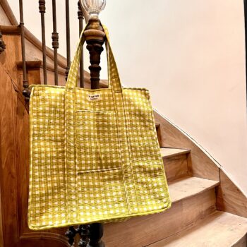 Gand cabas sac molletonne matelasse coton safran bleu fleuri sac a langer kaki violet Inde blockprint Ma jungle Family sac de plage, valise cabine marine fleurs rouges dahlia, vert Frida Kahlo, corail, motif japonais, léopard rose, rouge, guinguette, vintage, pique nique, nappe à carreaux, marine, vert anis