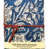 carnet de voyage en papier recycle tissu fleuri indien blockprintemeraude vert canard fuschia fermé avec une ficelle lien bleu nuit et fleurs blanches Ma Jungle Family Bleu marine