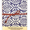 carnet de voyage en papier recycle tissu fleuri indien blockprintemeraude vert canard fuschia fermé avec une ficelle lien bleu nuit et fleurs blanches Ma Jungle Family Bleu marine