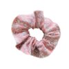 Chouchou élastique pour cheveux en tissu fleuri imprimé au blockprint en Inde vert d’eau Ma Jungle Family Bleu bagru Rose couleurs terre turquoise fleurs gris céladon