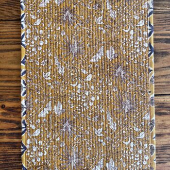 set de table matelassé coton indien fait main a jaipur motif fleuri au blockprint vert émeraude violet fleurs rose fluo Ma Jungle Family Bleu nuit fleur de dahlia rouge, noir et blanc, réversible, turquoise, bleu clair, orange, ocre