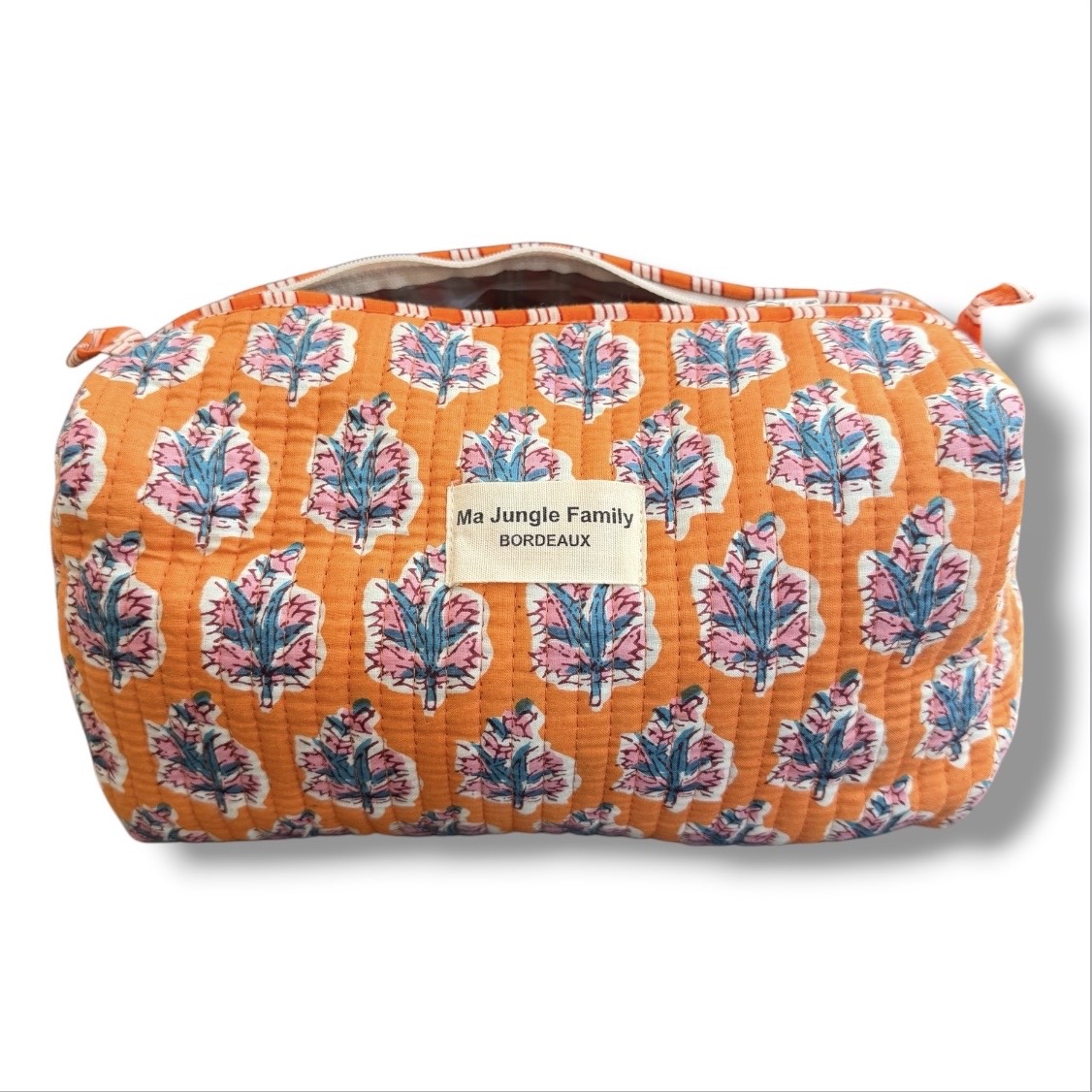 Trousse de toillette en coton indien matelasse, boutique boheme