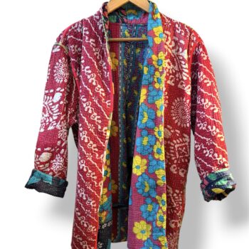 Veste kantha vintage reversible