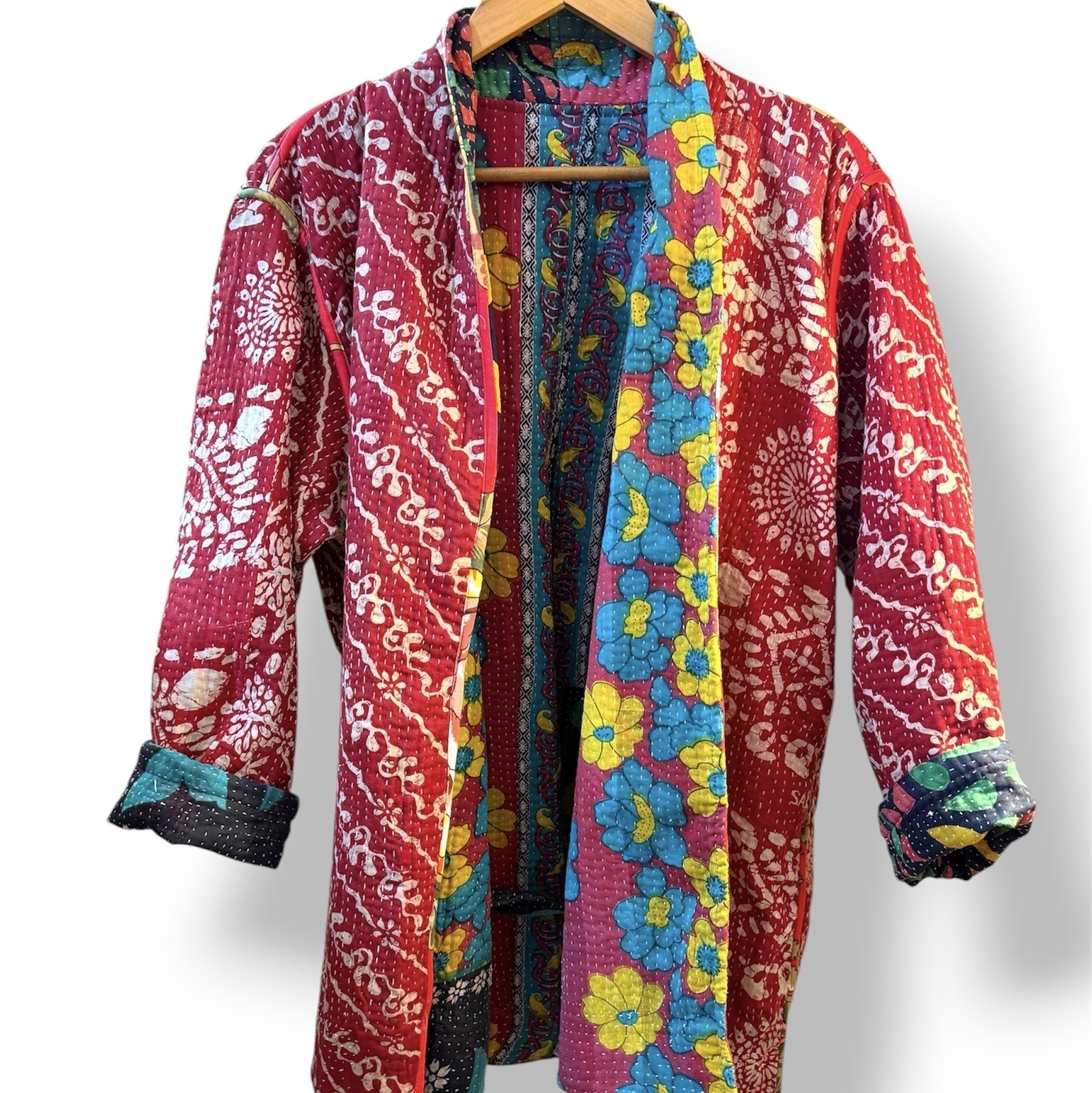 Veste kantha vintage reversible