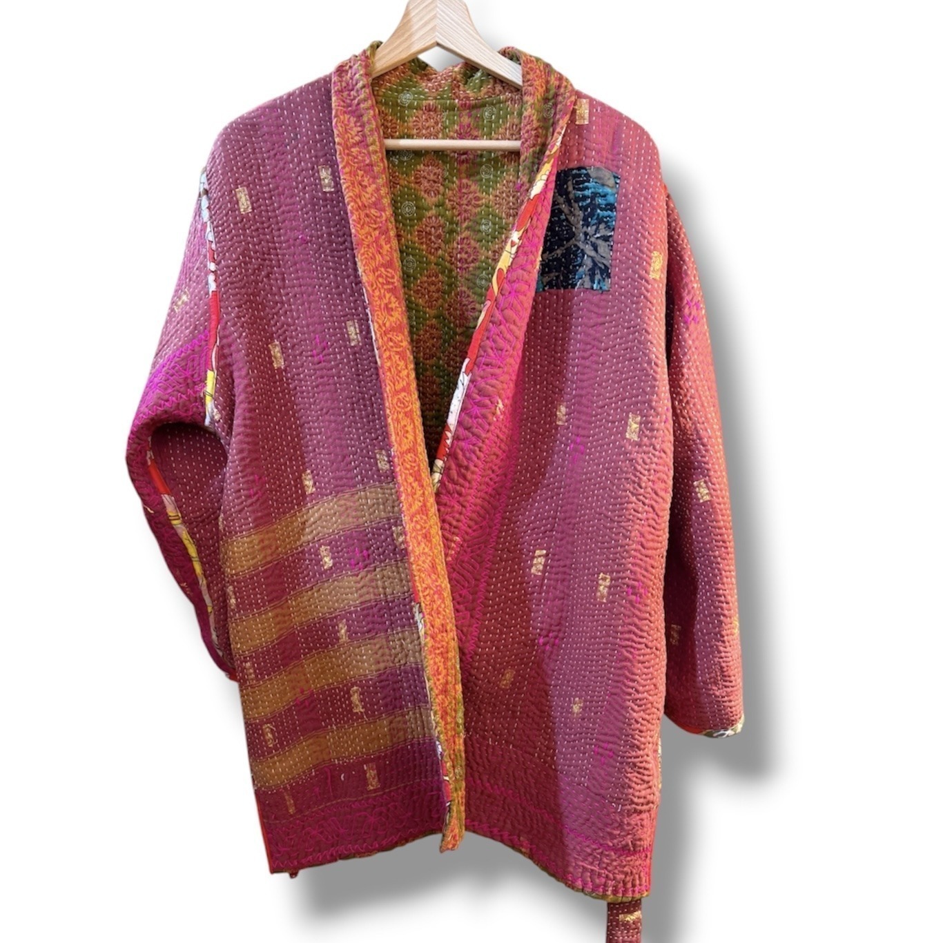 Veste kantha vintage mode boheme reversible