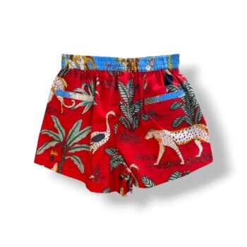 Short femme boheme rouge jungle Mode boheme