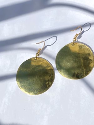 boucle d'oreille en laiton fait à la main au Maroc Luna