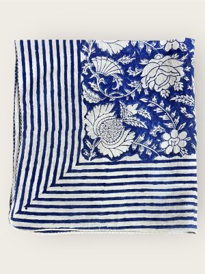 Foulard en voile coton indien imprimés au blockprint en Inde, bleu, moutarde, rouge, bordeaux, vert, rose, fleuris, damiers, tigres, violet, léopard, bellemme collection, au bonheur du jour, Jamini, kirane, Ma Jungle Family