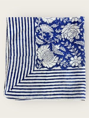 Foulard en voile coton indien imprimés au blockprint en Inde, bleu, moutarde, rouge, bordeaux, vert, rose, fleuris, damiers, tigres, violet, léopard, bellemme collection, au bonheur du jour, Jamini, kirane, Ma Jungle Family