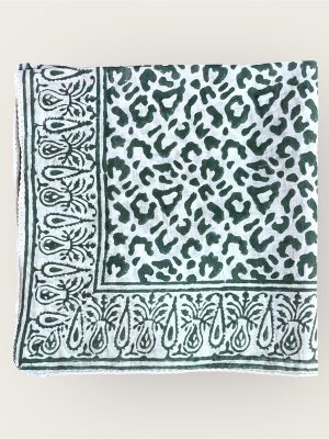 Foulard en voile coton indien imprimés au blockprint en Inde, bleu, moutarde, rouge, bordeaux, vert, rose, fleuris, damiers, tigres, violet, léopard, bellemme collection, au bonheur du jour, Jamini, kirane, Ma Jungle Family